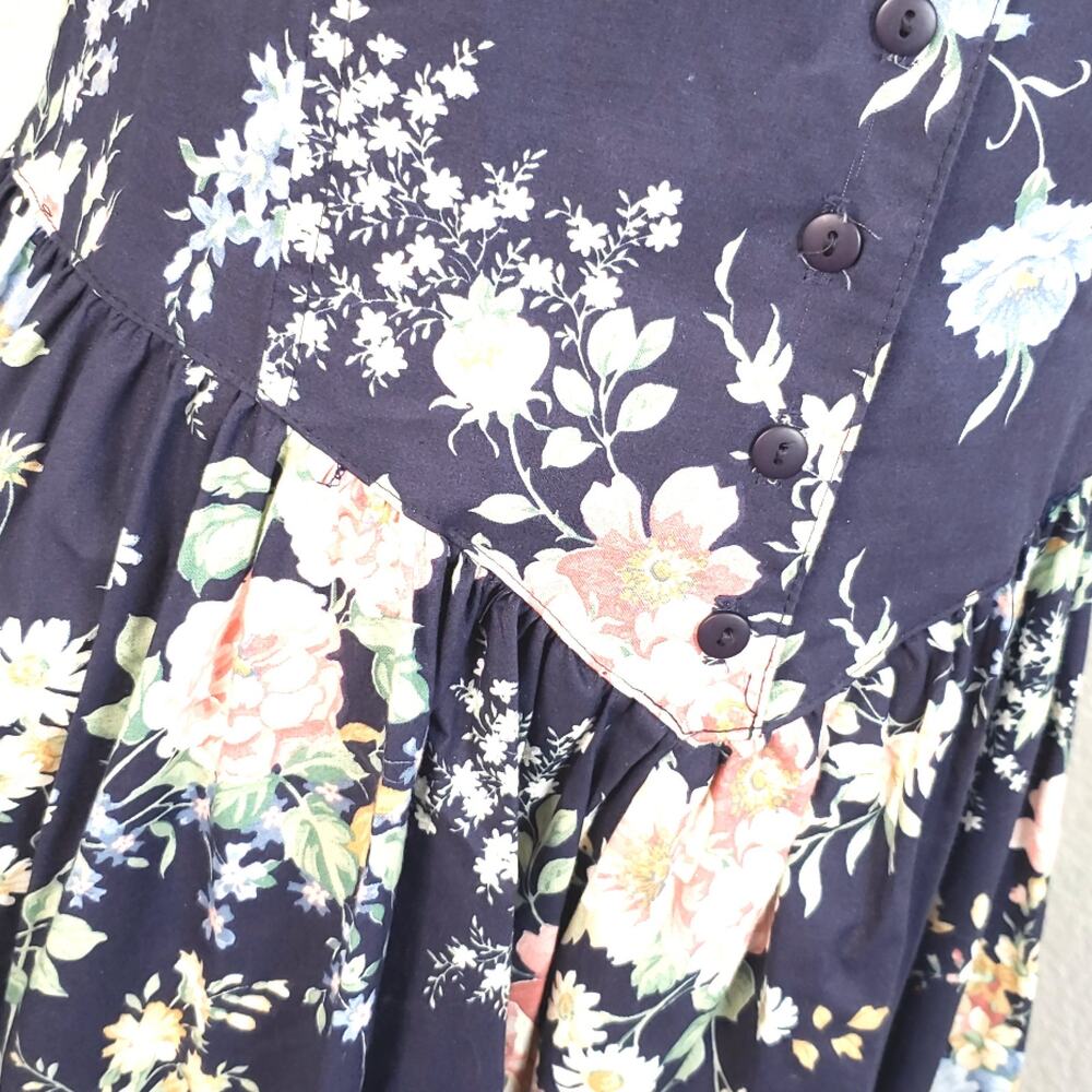 Willow Ridge women's Blue Floral Dress size 12 - Picture 4 of 9